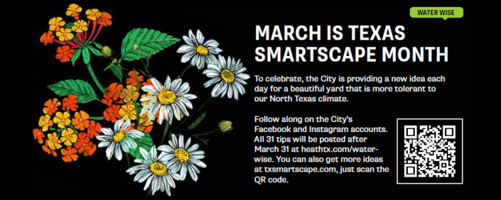 Cover image from April 2025 newsletter stating that March is Texas SmartScape month.