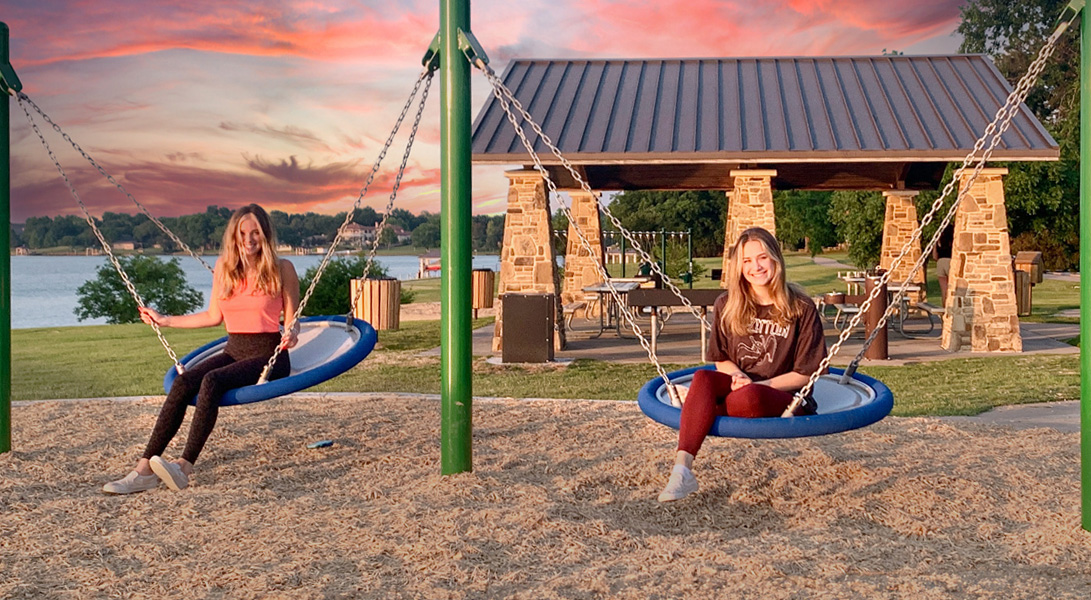 Sunset swings installed at Terry Park.