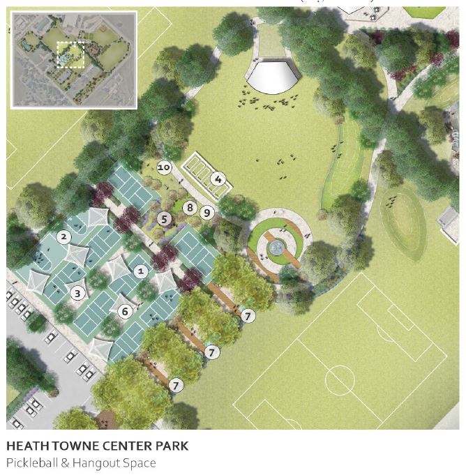 Pickleball Court Rendering