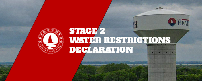 Stage 2 Water Restrictions Declaration: Image of Heath Water Tower.