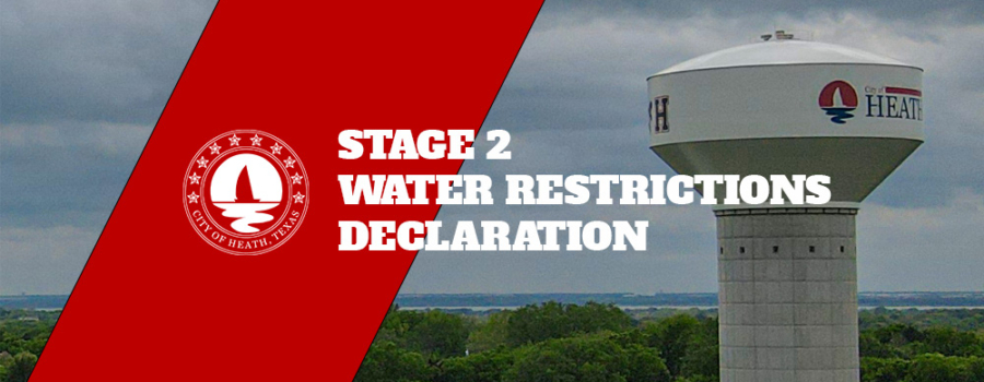 Stage 2 Water Restrictions Declaration: Image of Heath Water Tower.