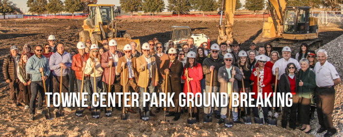 Dignitaries at the Towne Center Park Ground Breaking Ceremony.