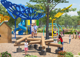 Rendering of the renovation at Towne Center Park.