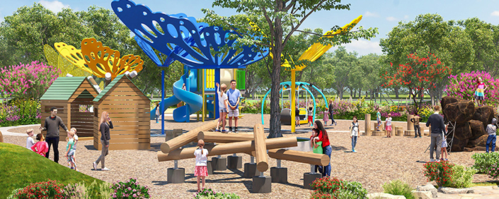 Rendering of the renovation at Towne Center Park.