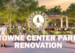 Rendering of Towne Center Park renovation.