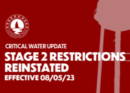 Stage 2 Water Restrictions Reinstated